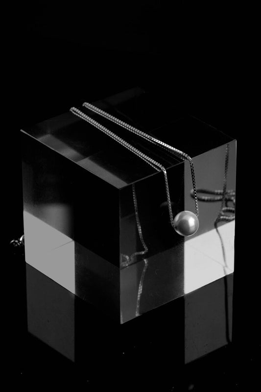 Minimalist Single Pearl Pendant | 925 Silver - YuuJewels