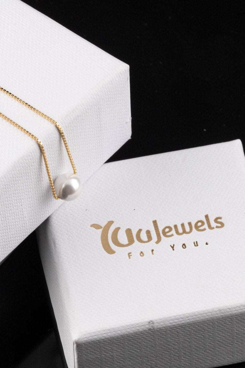 Minimalist Single Pearl Pendant | 925 Silver - YuuJewels