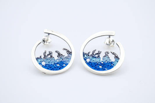 Ocean Ember 925 Earrings - YuuJewels