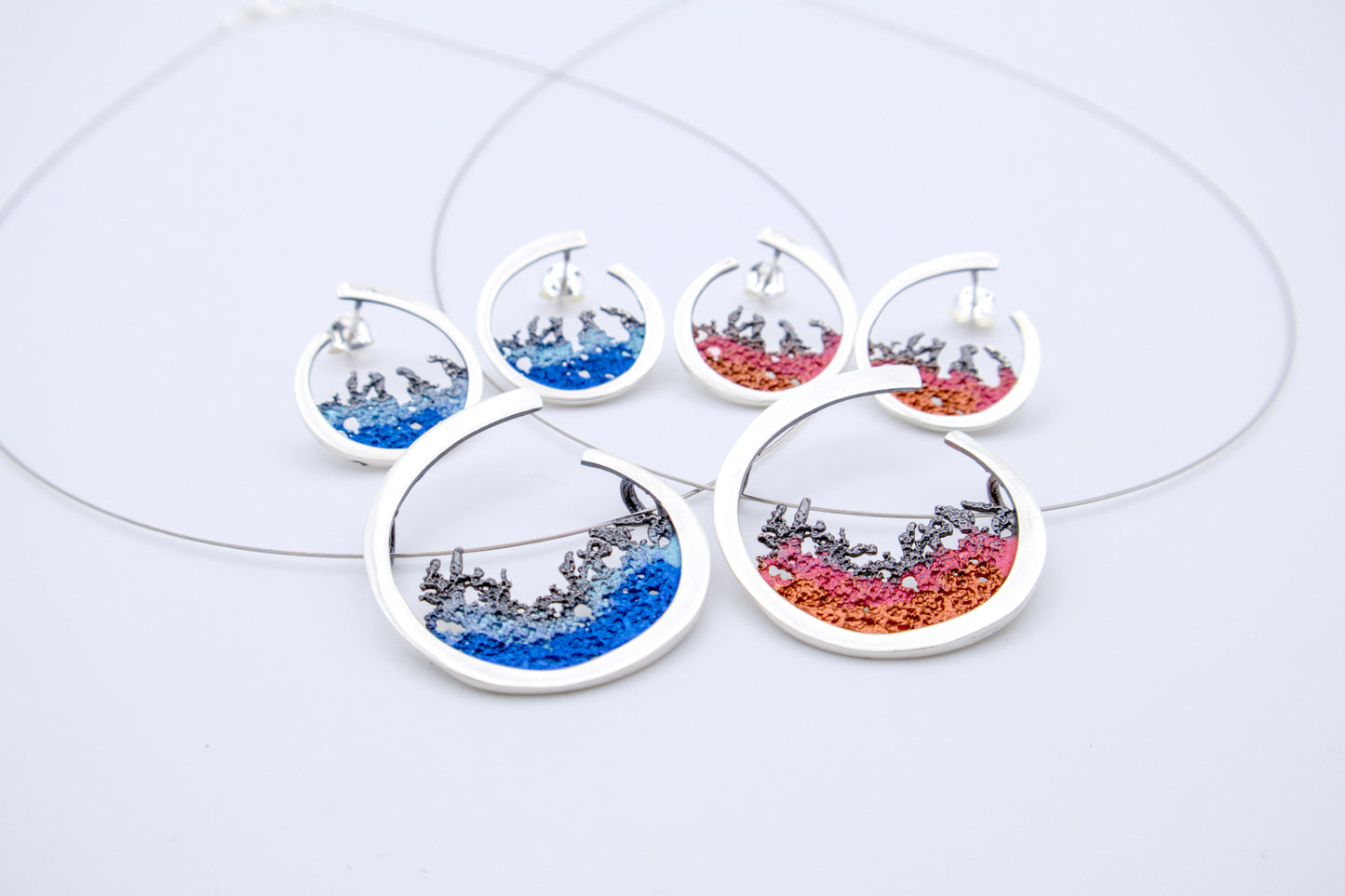 Ocean Ember 925 Earrings - YuuJewels