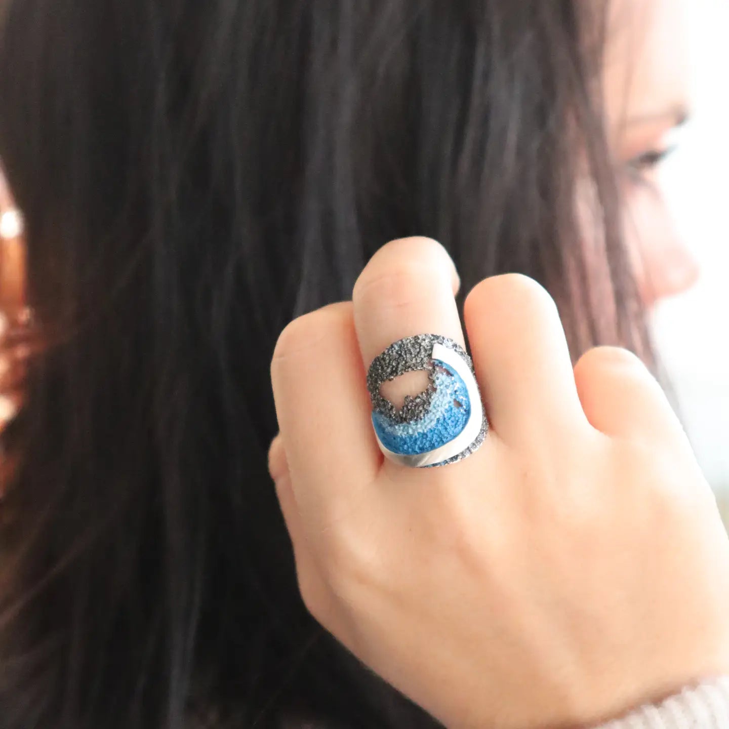 Ocean Ember 925 Ring - YuuJewels