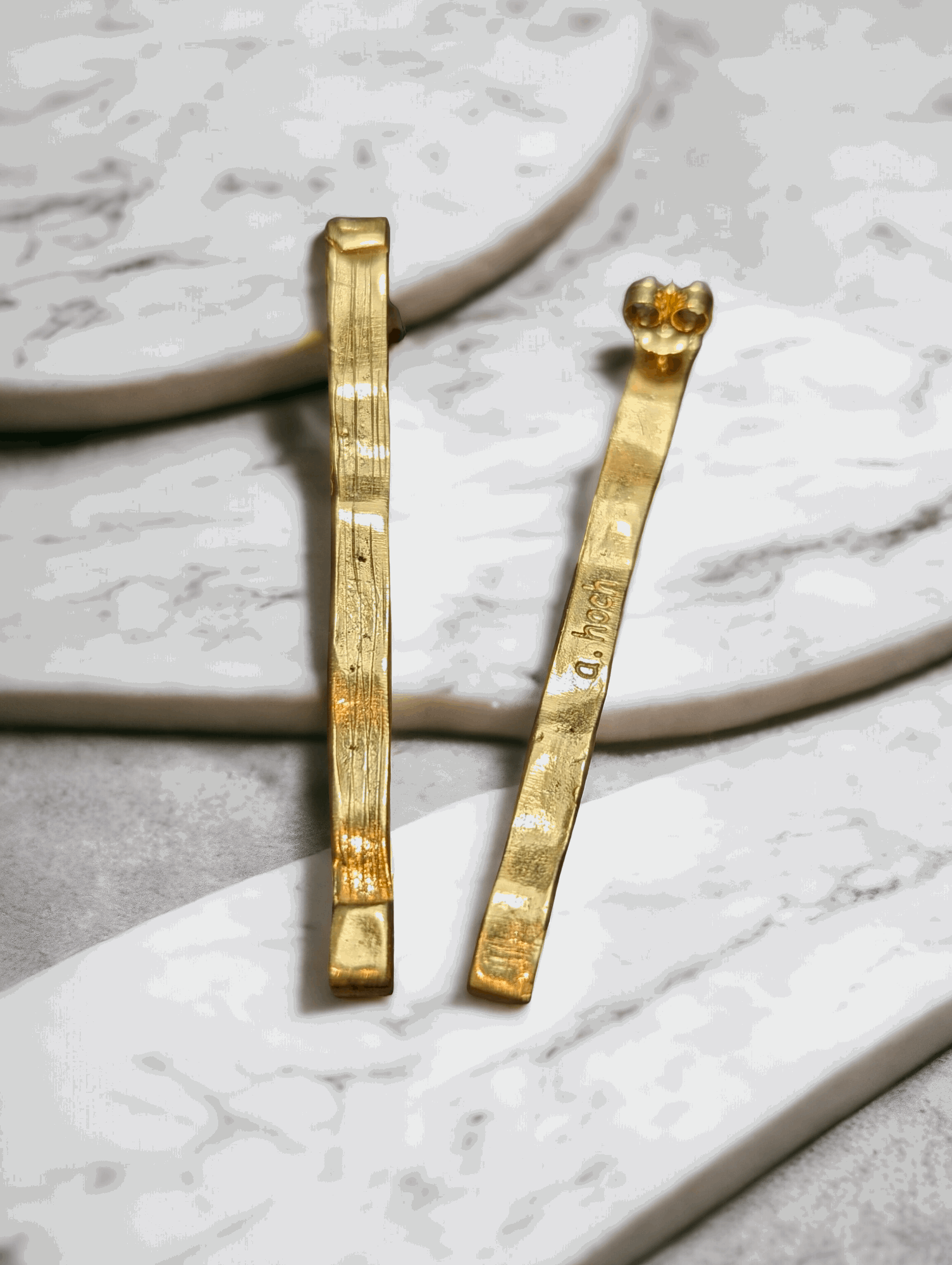 18K Aurum Linearis Earrings - YuuJewels 