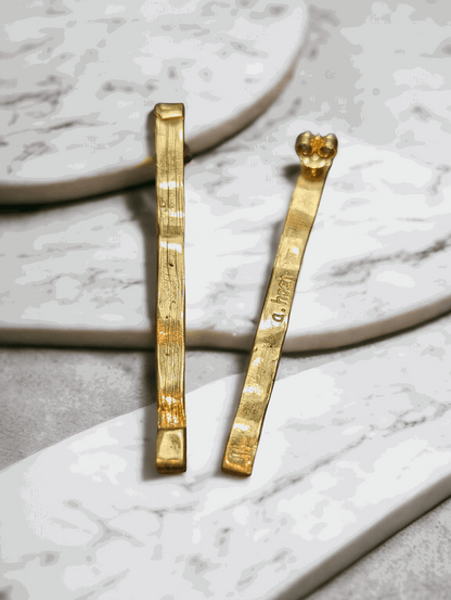 18K Aurum Linearis Earrings - YuuJewels 