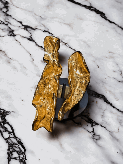 18K Gold Different Waves Ring for Women - YuuJewels 