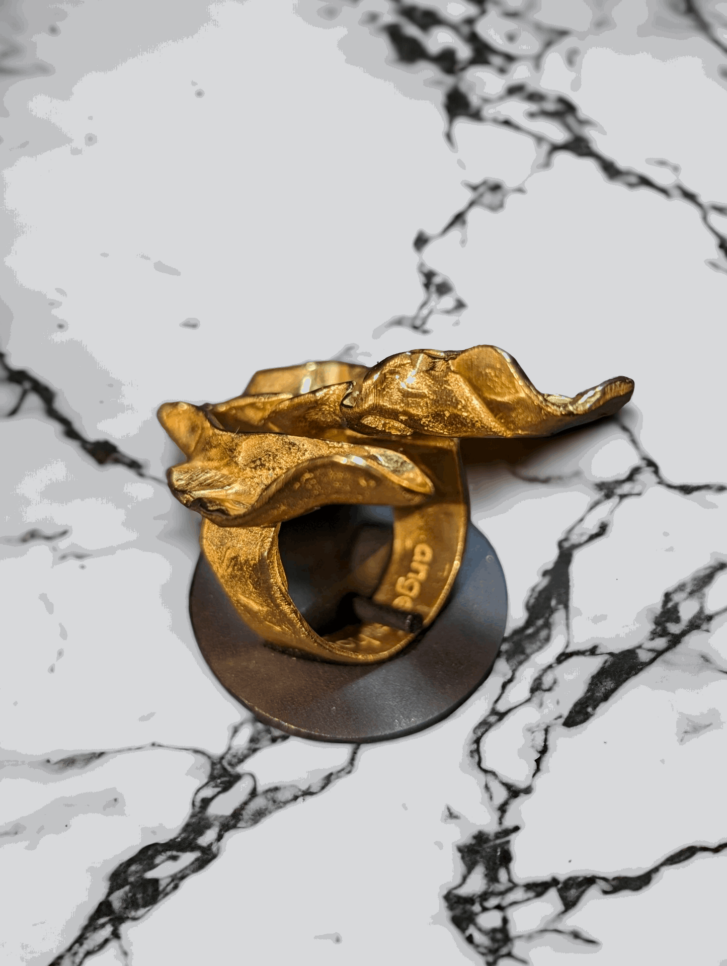 18K Gold Different Waves Ring for Women - YuuJewels 