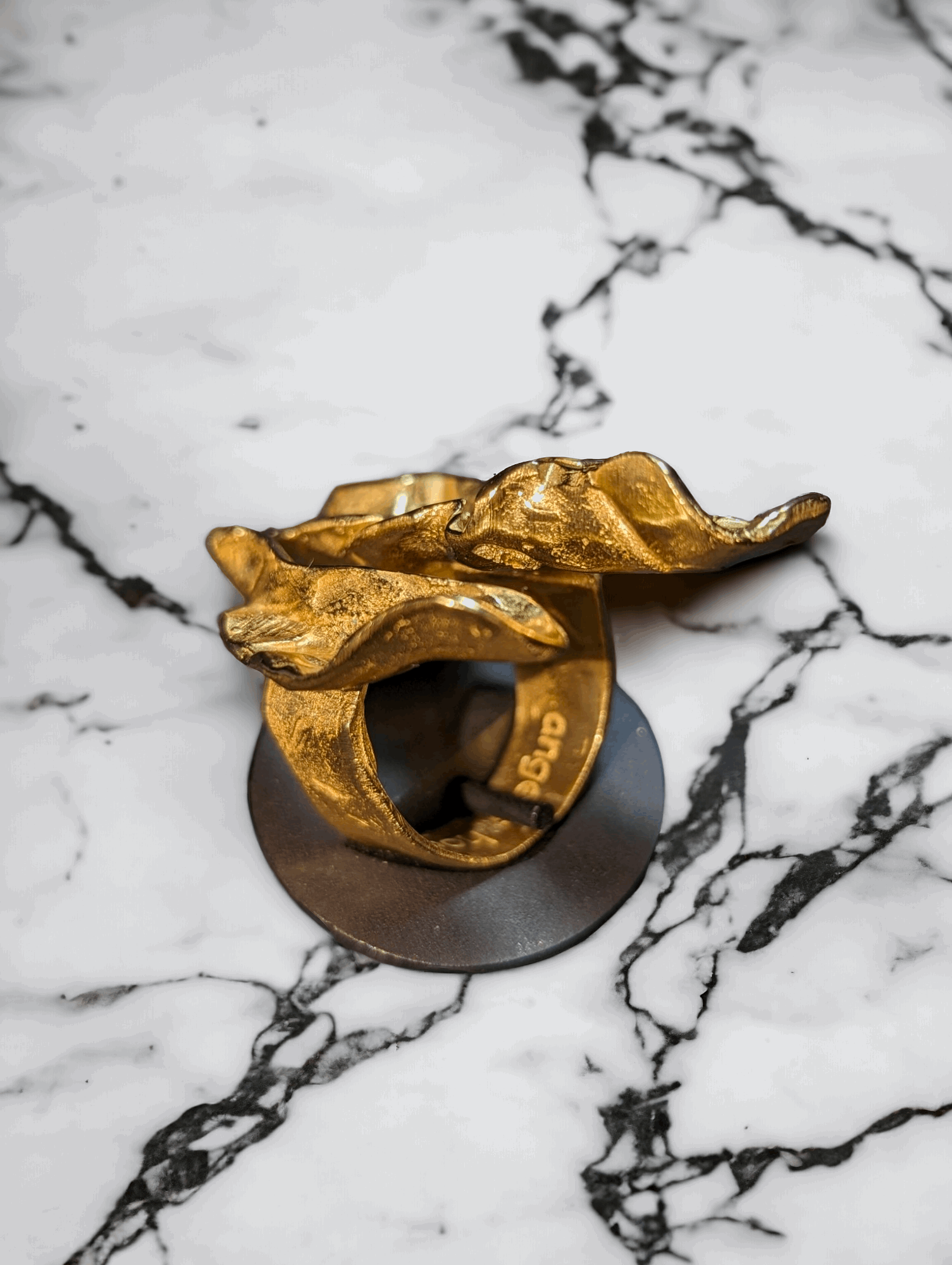 18K Gold Different Waves Ring for Women - YuuJewels 