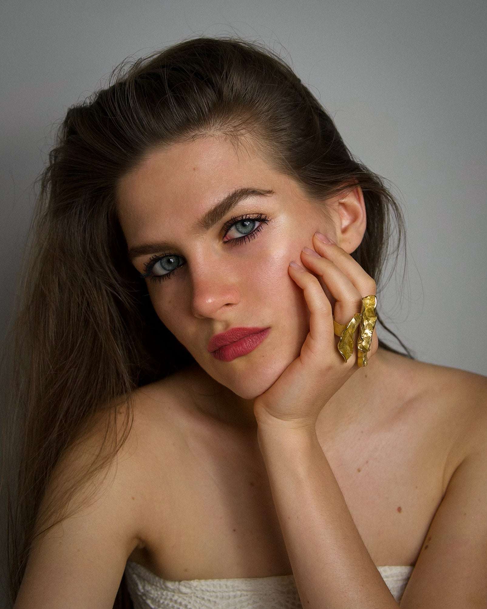 18K Gold Different Waves Ring for Women - YuuJewels 