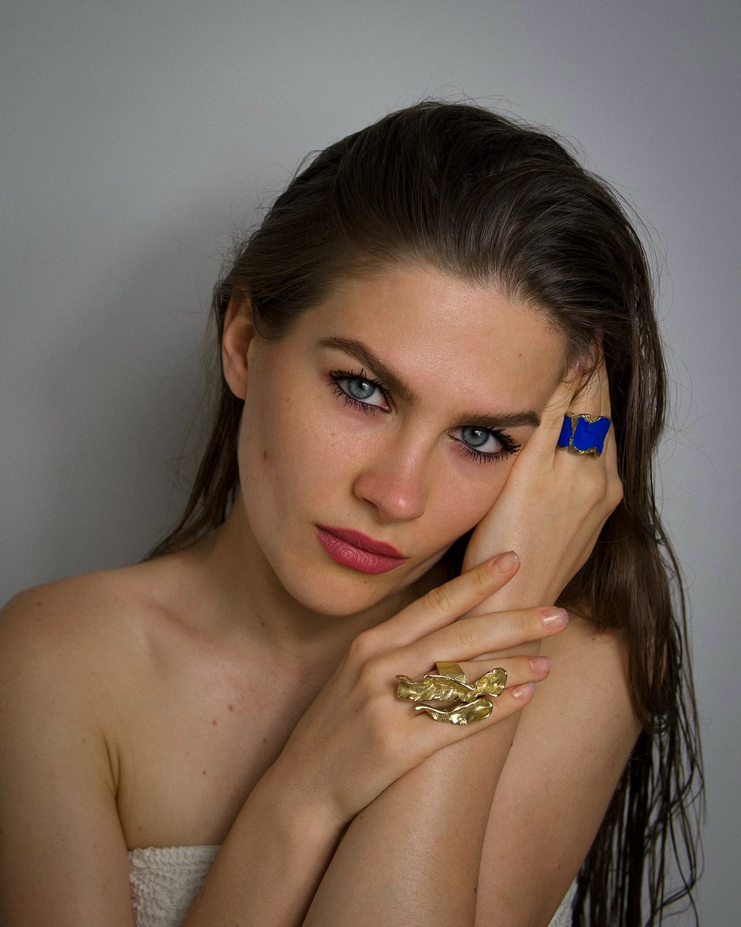 18K Gold Different Waves Ring for Women - YuuJewels 