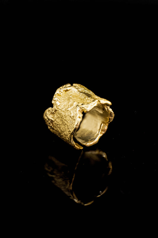 18K Gold Band Ring | 100% Adjustable