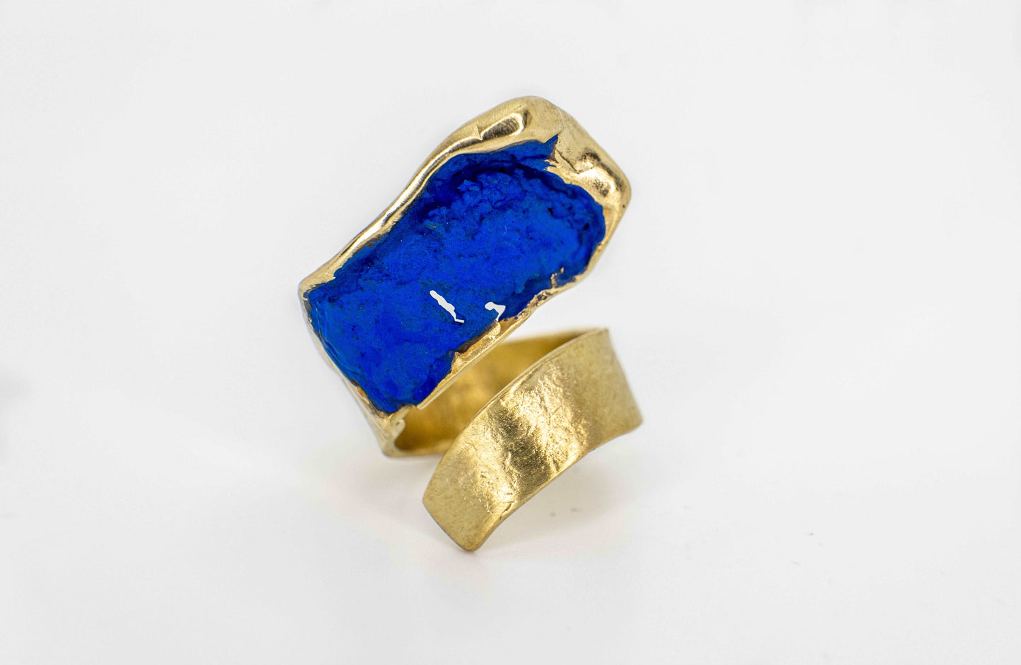 Golden Blue Loop Ring | 100% Adjustable