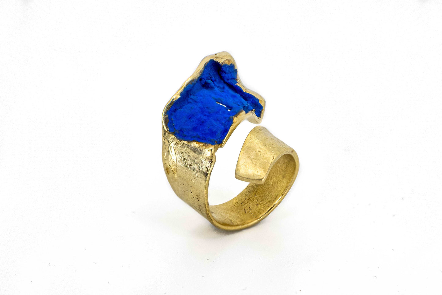 Golden Blue Loop Ring | 100% Adjustable