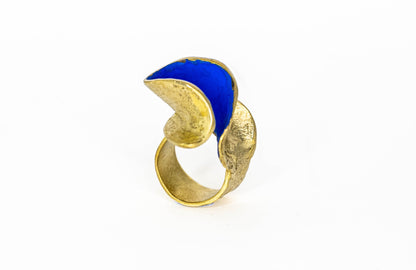 Golden Blue Tide Ring | 100% Adjustable - YuuJewels