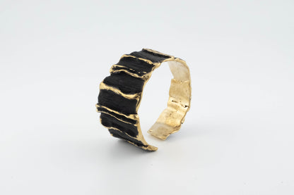 Textured Black & Gold Bracelet - YuuJewels