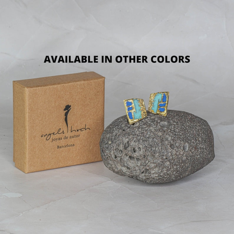 Artistic Square Earrings | 4 Color Options YuuJewels