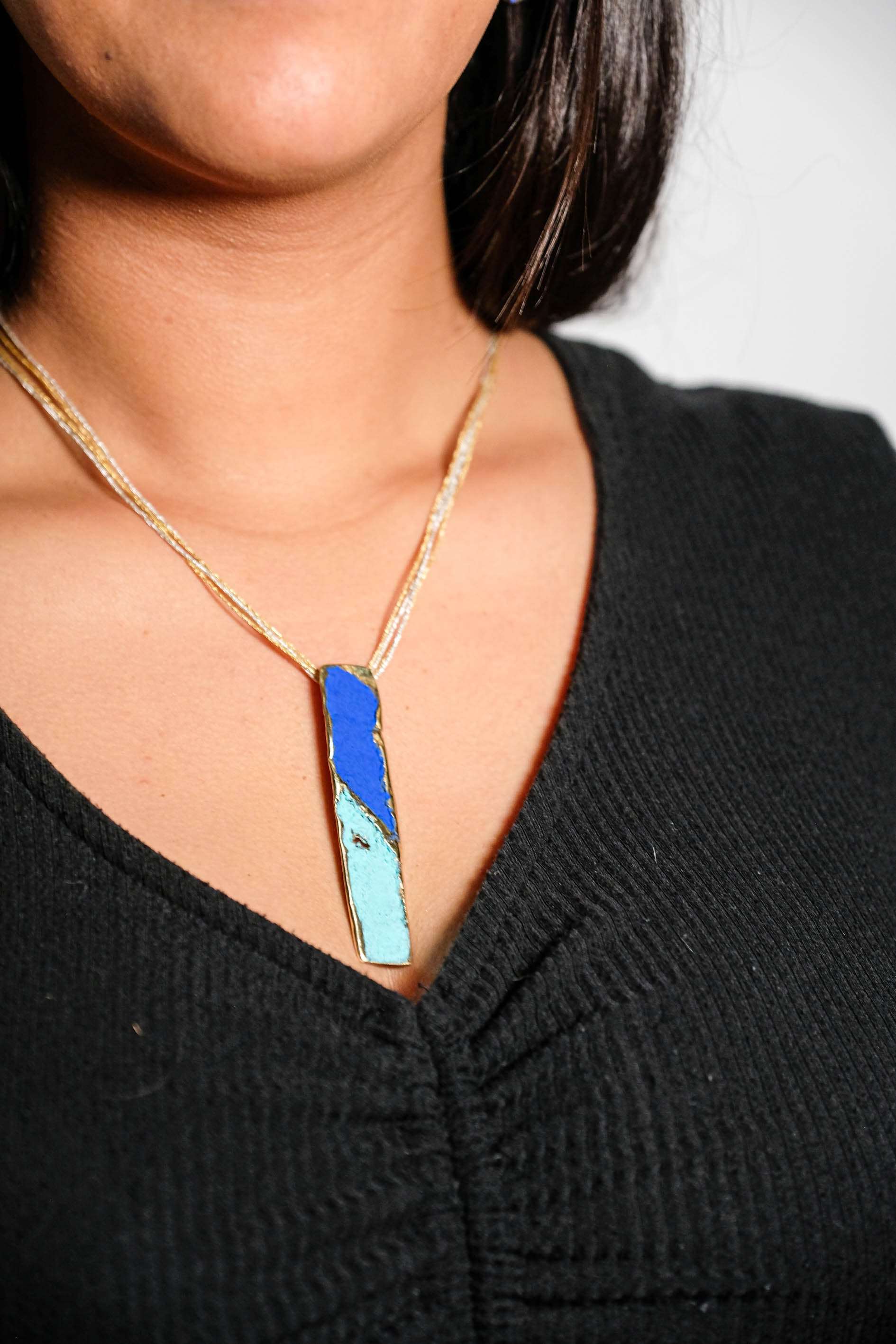 Elegant Vertical Bar Necklace | 4 Color Options - YuuJewels