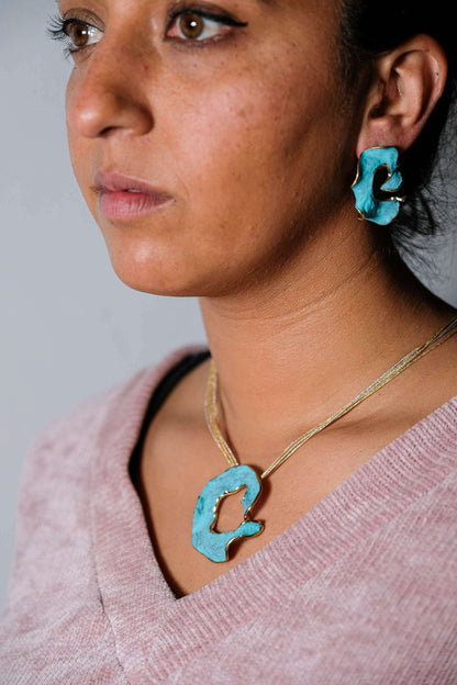 Artistic C Turquoise Necklace | 3 Color Options - YuuJewels