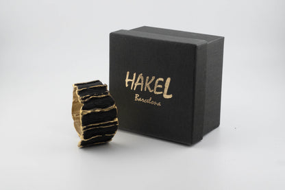 Textured Black & Gold Bracelet - YuuJewels