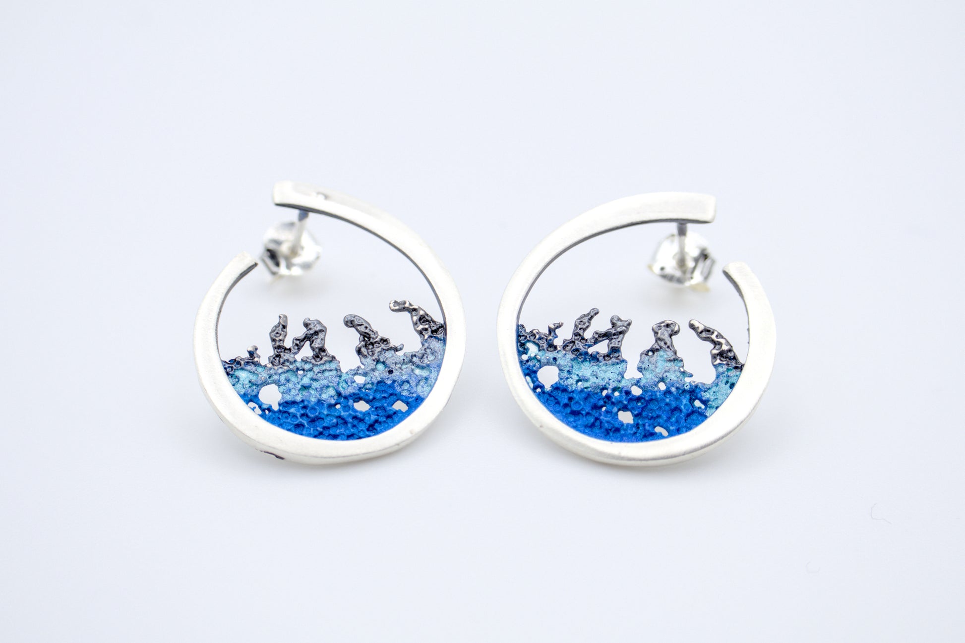 Ocean Ember 925 Earrings - YuuJewels  