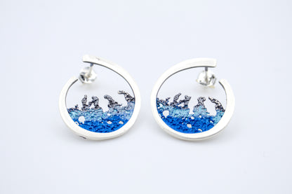 Ocean Ember 925 Earrings - YuuJewels  
