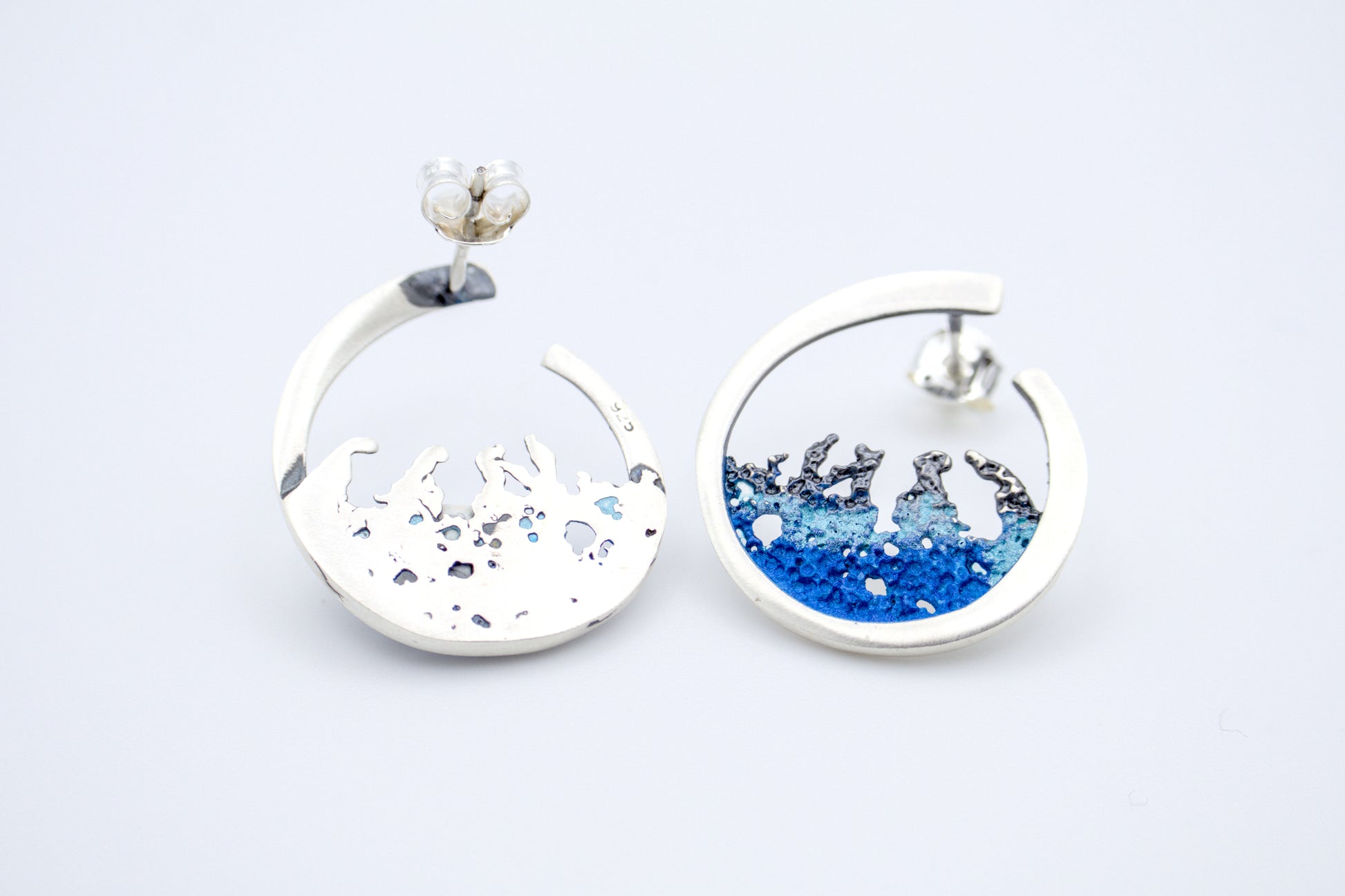 Ocean Ember 925 Earrings - YuuJewels  