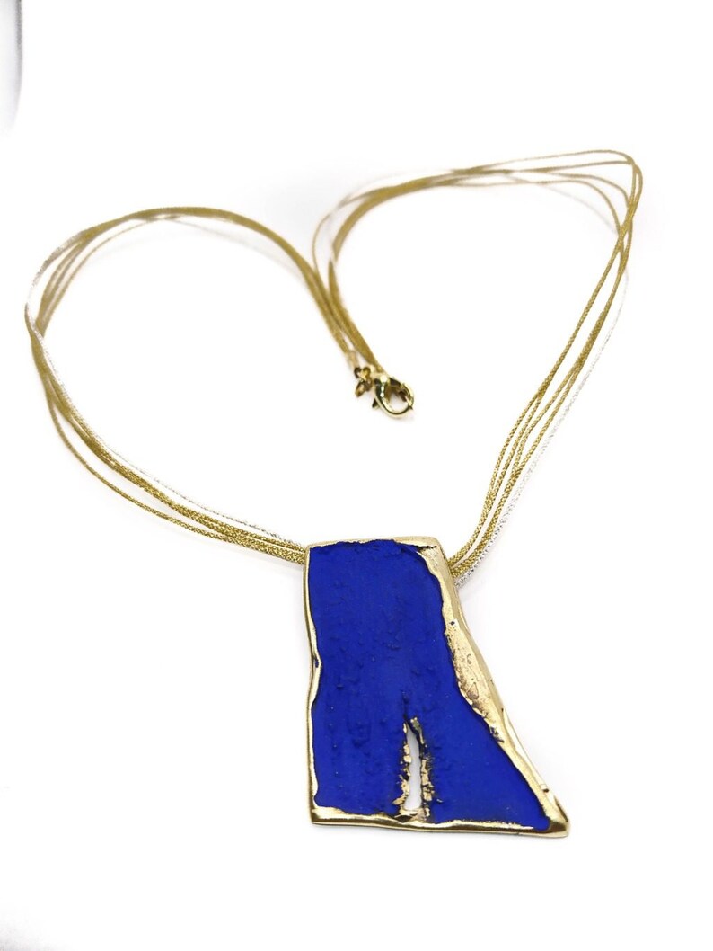 Navy Blue Irregular Necklace YuuJewels