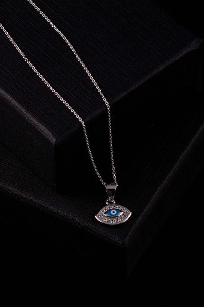 Turkish Blue Eye Necklace | 925 Silver - YuuJewels