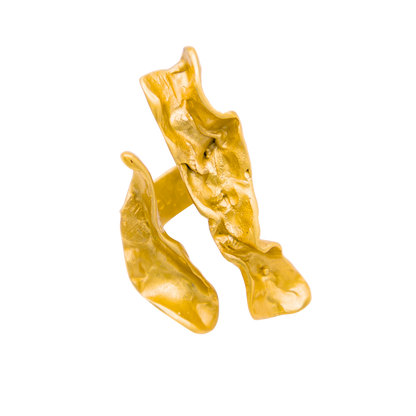 18K Different Waves Ring