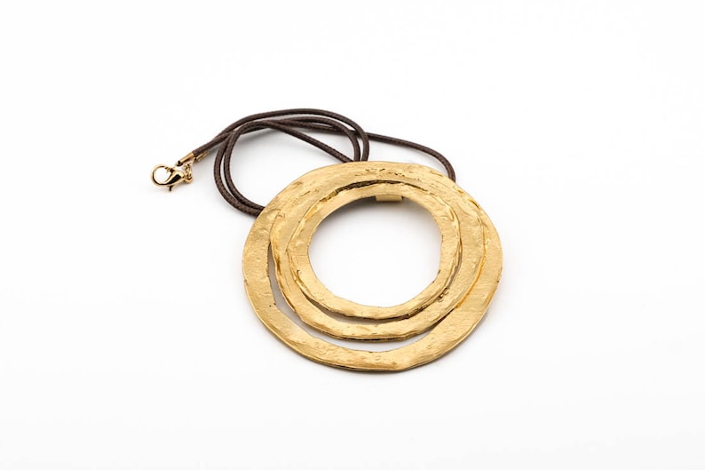 Golden & Silver Spiral Pendant Necklace - YuuJewels