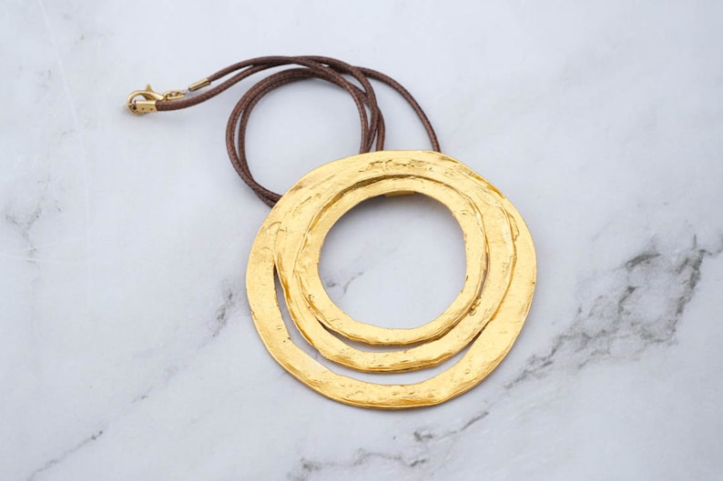 Golden & Silver Spiral Pendant Necklace - YuuJewels