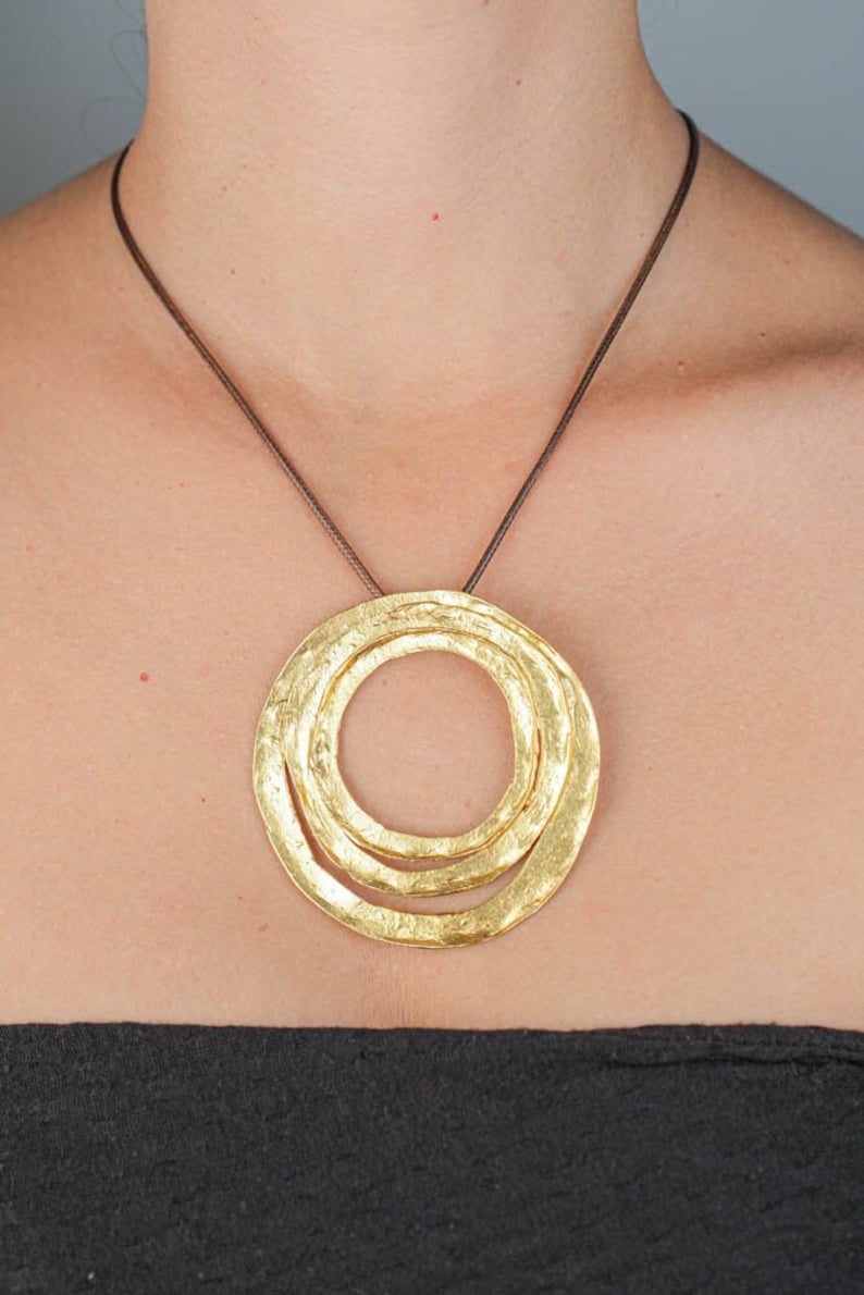 Golden & Silver Spiral Pendant Necklace - YuuJewels