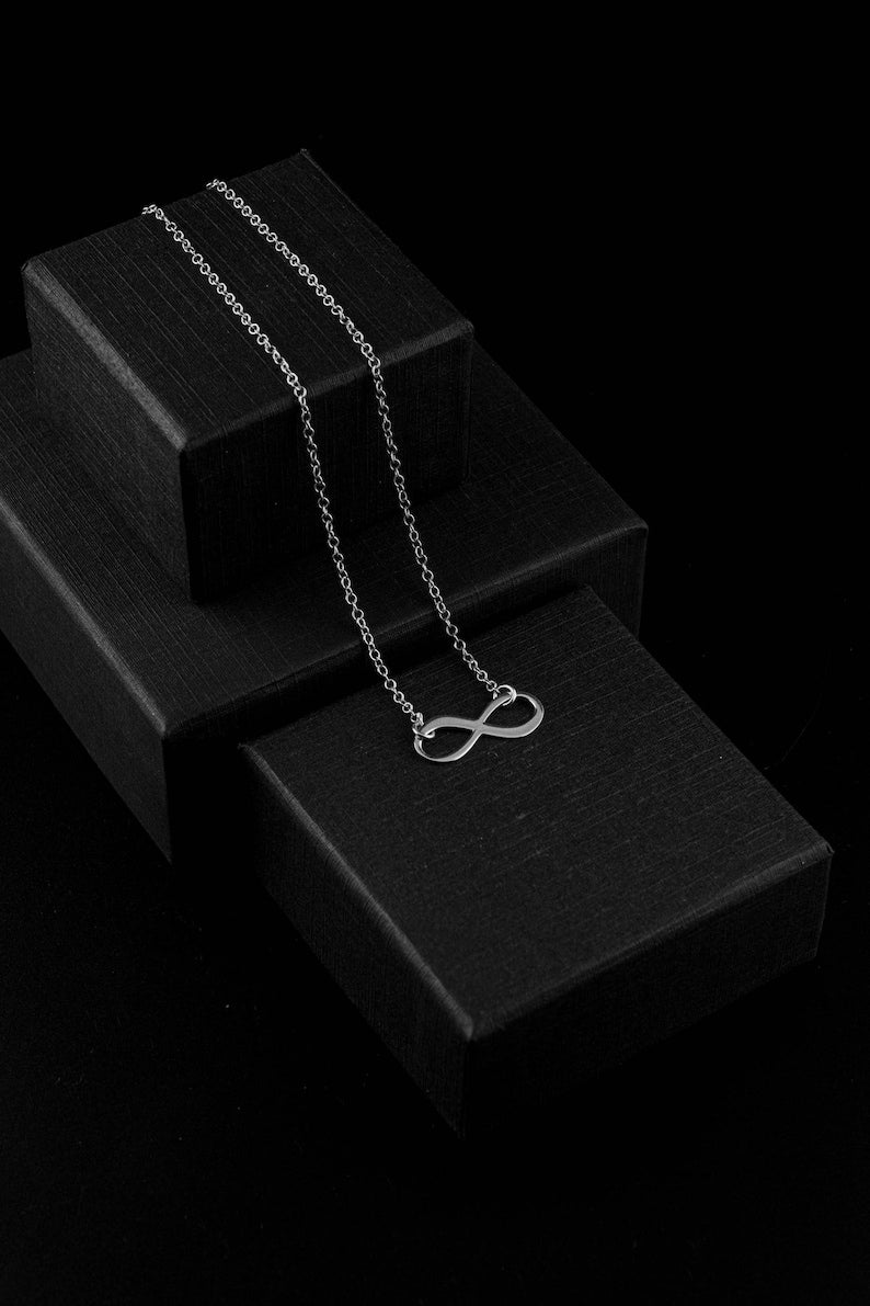 Infinity Timeless Unisex Necklace 925 Silver | 2 Color Options - YuuJewels